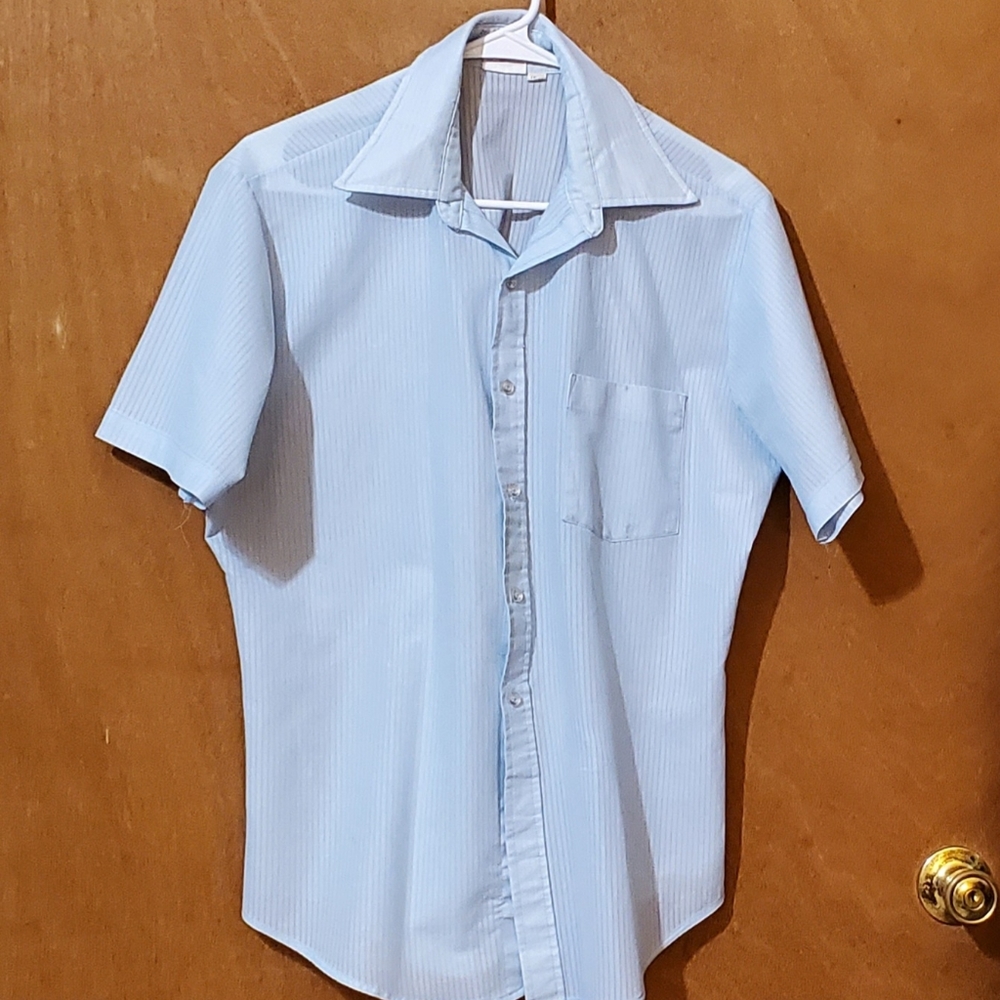 Designer Collection Pale Blue Lightweight Men's Shirt Size 15½